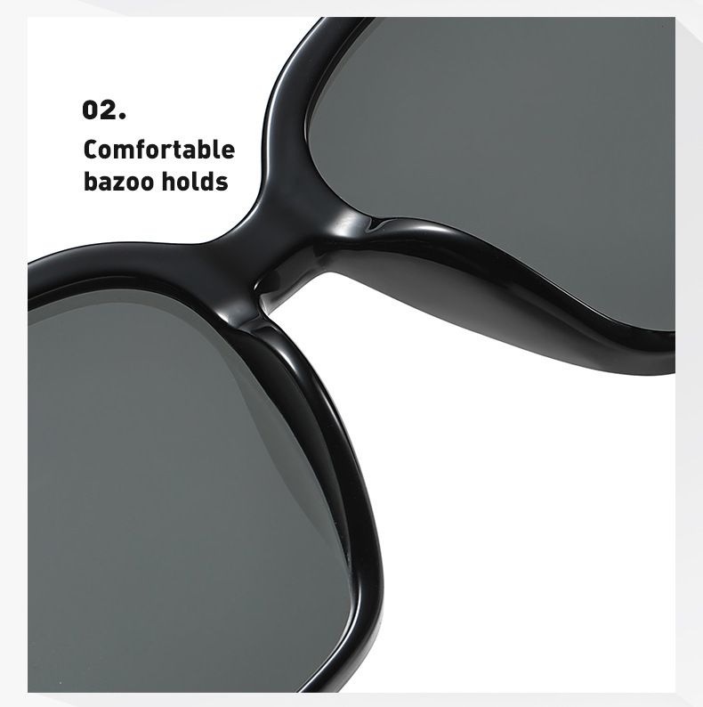 Square Sunglasses with Gold Details