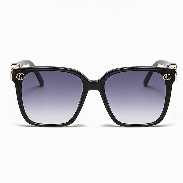 Square Sunglasses with Gold Details