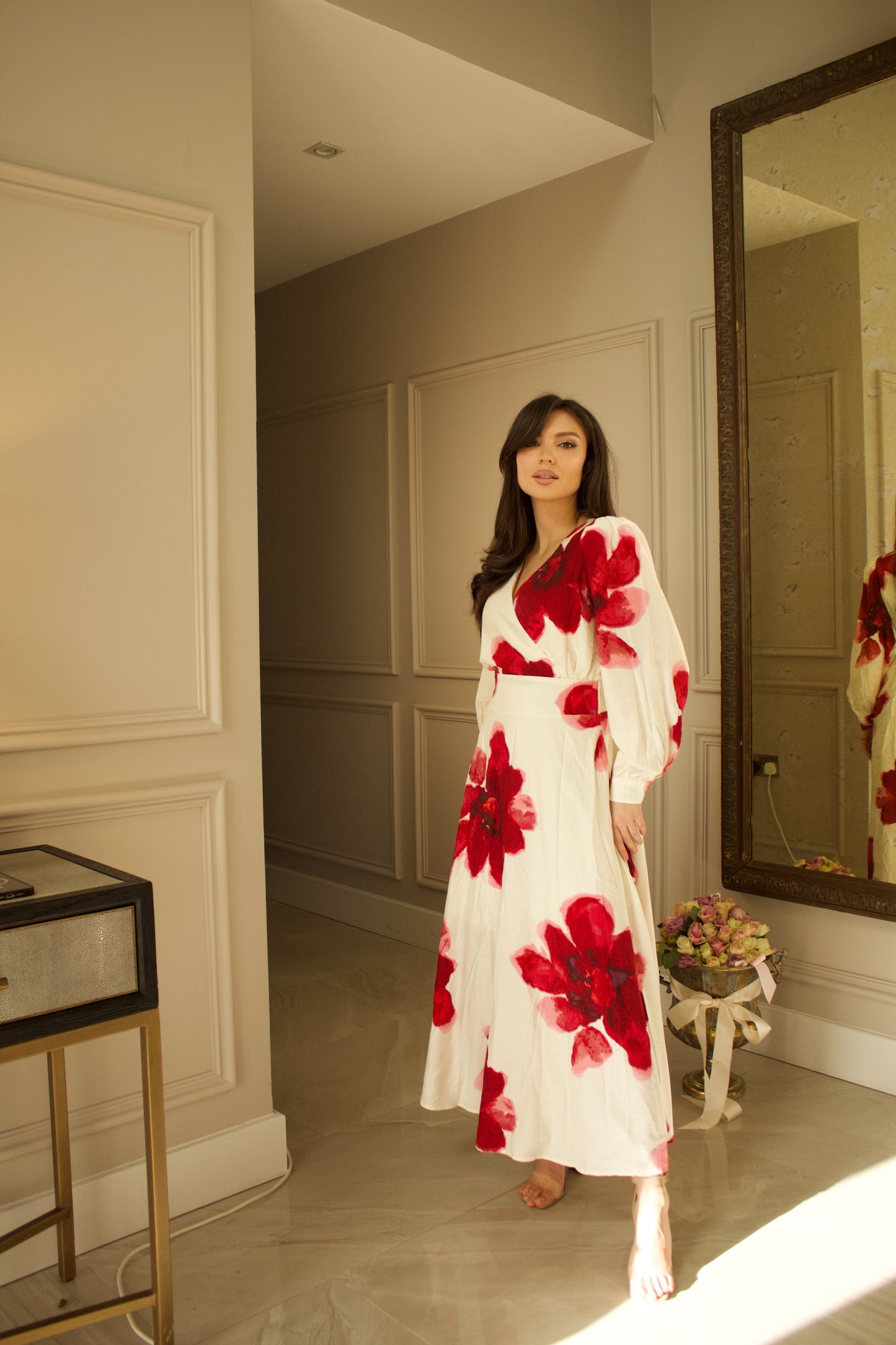 Elegant Maxi Dress with Floral Print