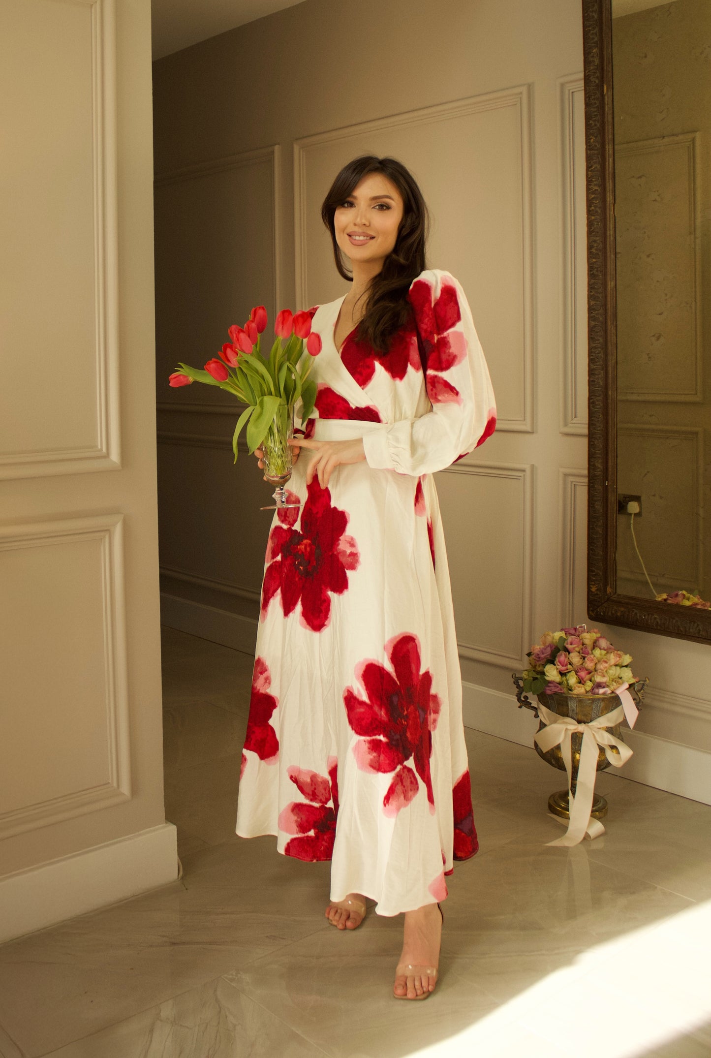 Elegant Maxi Dress with Floral Print
