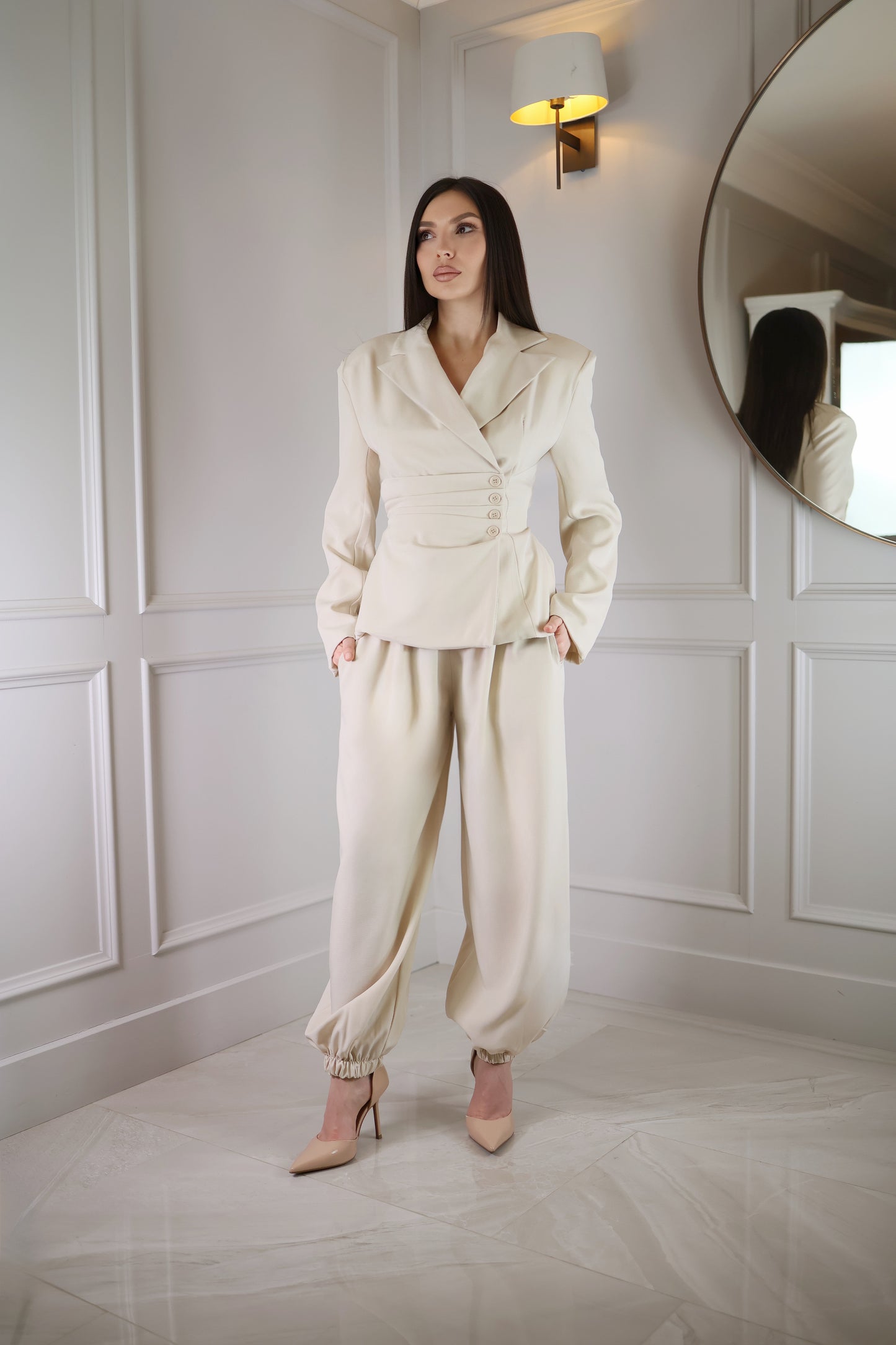 Beige 2 Piece